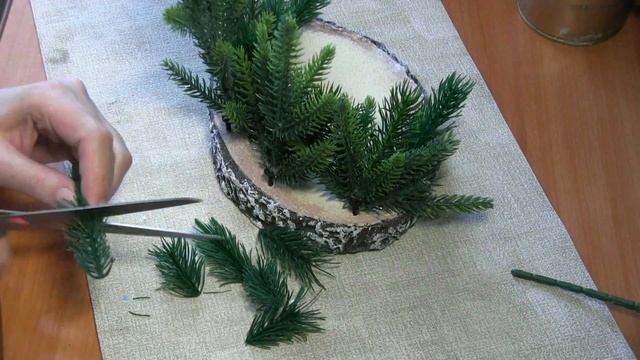 Новогодняя композиция на спиле / Рецепт искусственного снега / Christmas decor смотреть онлайн