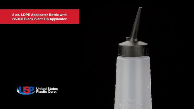 8 oz. LDPE Applicator Bottle-Black Slant Tip Applicator | U.S. Plastic Corporation® смотреть онлайн