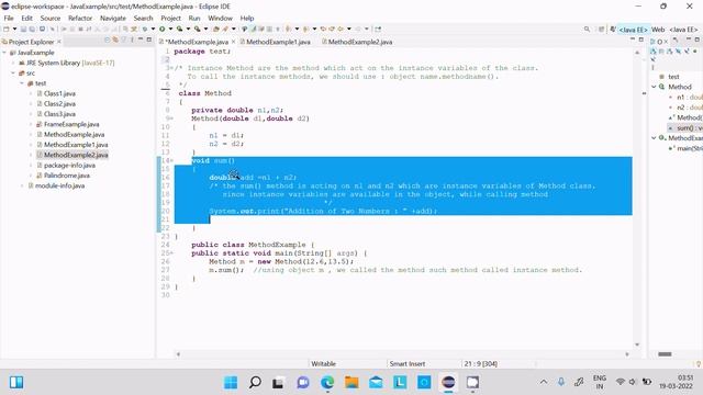 What are instance method in Java смотреть онлайн