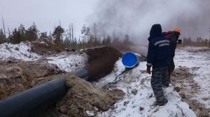 Прочистка поршнем газопровода