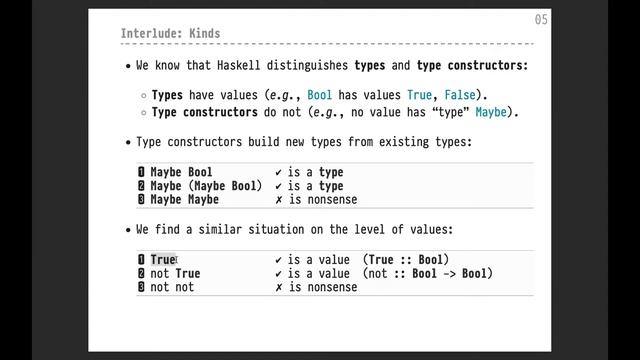 FP — Chapter #04 / 05 — Video #010 — infinite lists, type class Functor, constructor classes, kinds смотреть онлайн