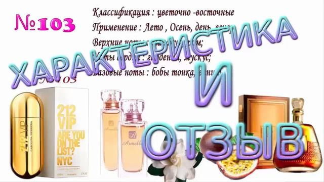 Армель Отзыв о парфюме 103 , направление Carolina Herrera 212 Vip смотреть онлайн