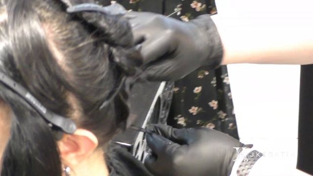 JKERATIN Нанесение состава кератина и ботокса