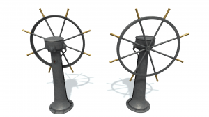 3D модель. Штурвал. 3D model. Steering wheel B v2.