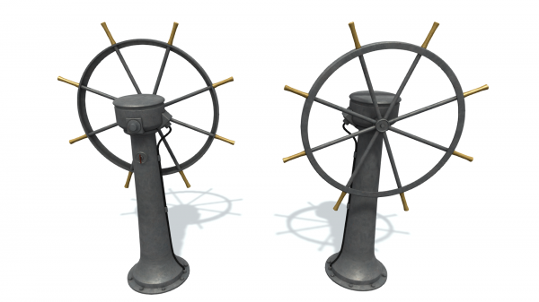 3D модель. Штурвал. 3D model. Steering wheel B v2.