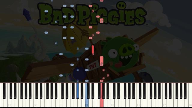 Bad Piggies Theme - Piano Tutorial смотреть онлайн