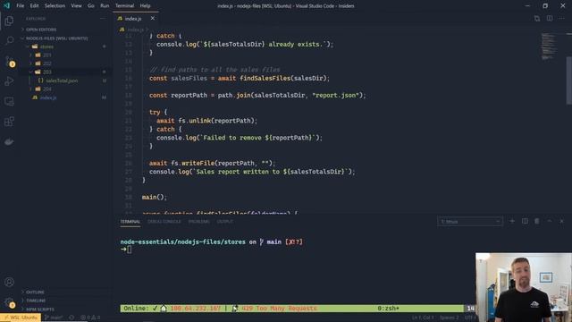 How to read and update JSON files with Node.js [16 of 26] | Node.js for Beginners смотреть онлайн