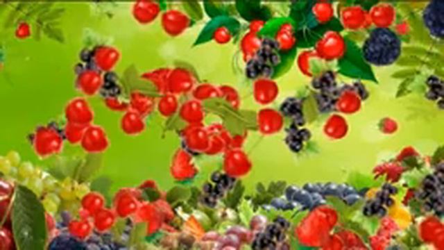 Футаж фона Полет ягод смотреть онлайн