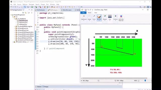 Painter in Java 3: Drawing Lines смотреть онлайн