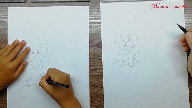 Как нарисовать СОБАЧКУ С ШАРИКАМИ? / How to draw a DOG WITH BALLS? смотреть онлайн