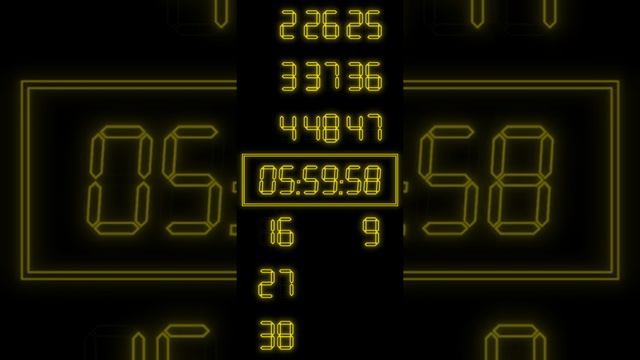 12h Hour Clock Digital 12-24 ( Portrait for Phone ) ( Yellow ) смотреть онлайн