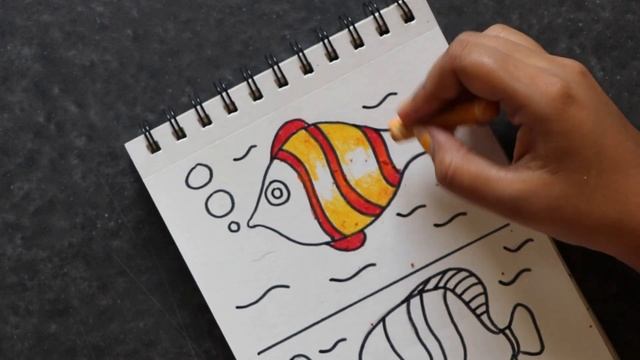 How to draw fishes | How to colour fish смотреть онлайн