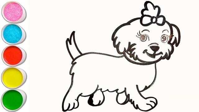 DOG DRAWING,, Coloring and Painting for kid's & Toddlers | Let's Draw Together смотреть онлайн