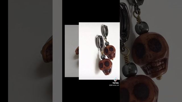 Серьги с гематитом и мексиканскими черепами смотреть онлайн