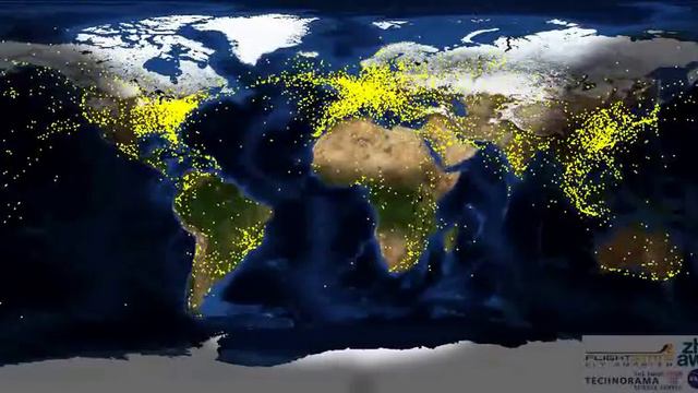 A Day in the Life of Air Traffic Over the World смотреть онлайн