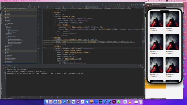 Create grid and add button ui | Mobile Blockchain Developer Bootcamp Course With Solidity & Flutter смотреть онлайн