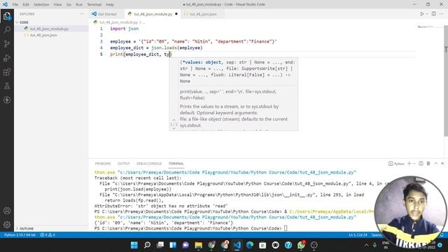 Tutorial 48 | JSON Module | Complete Python Course смотреть онлайн