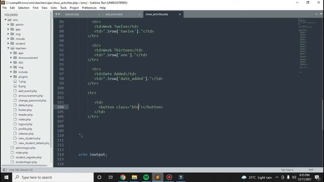 Advance School Management System 35 || Using PHP And MySQL || Teachers Dashboard Show Activities смотреть онлайн