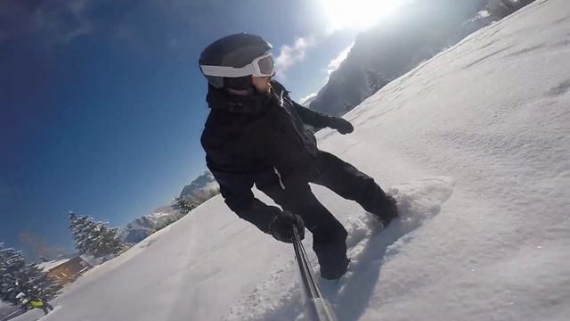 Сноуборд, лыжи в Альпах Австрии, лыжный комплекс Brandnertal смотреть онлайн