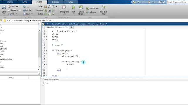 Bisection Method Matlab Code for Root Finding |Algorithm output table form |Lecture 02 смотреть онлайн