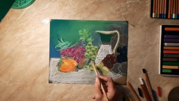 Draw a still life step by step, Рисуем натюрморт шаг за шагом,