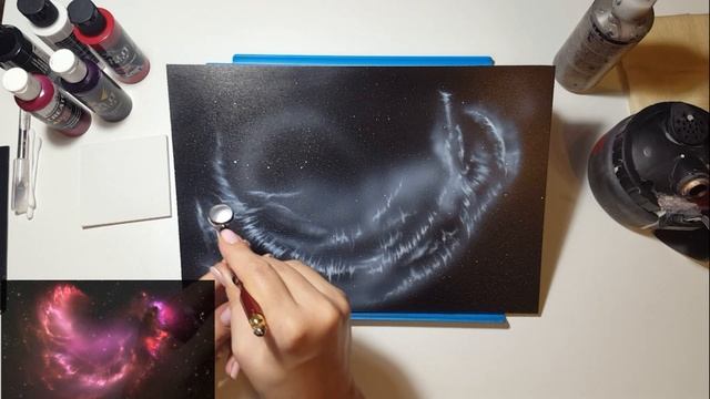 Airbrush. Step-by-step. Видео урок по аэрографии "Космос" смотреть онлайн