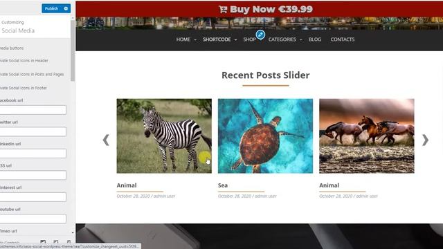 Seos Social WordPress Theme - Social Icons смотреть онлайн