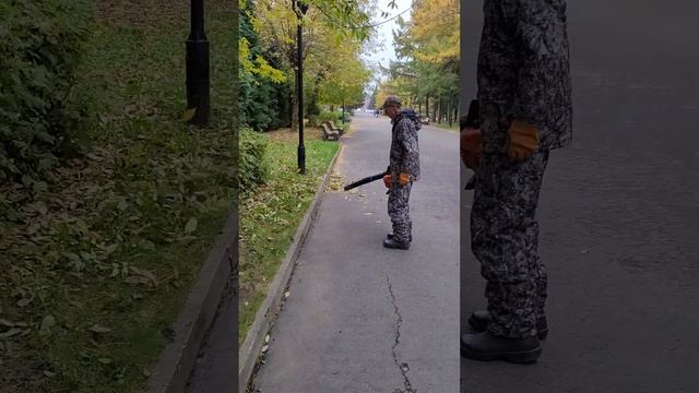 Уборка парка воздуходувкой Дэу Дабл 300 смотреть онлайн