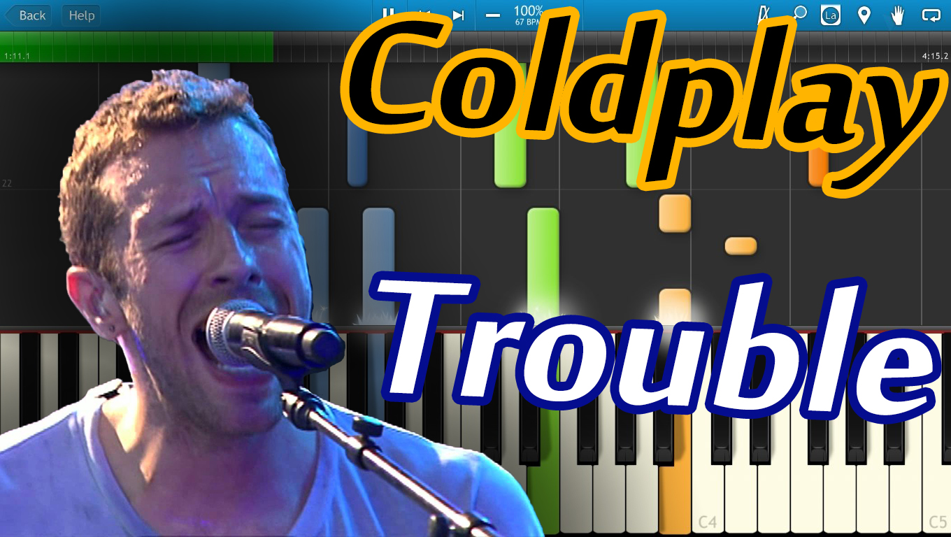 Coldplay - Trouble [Piano Tutorial] Synthesia смотреть онлайн
