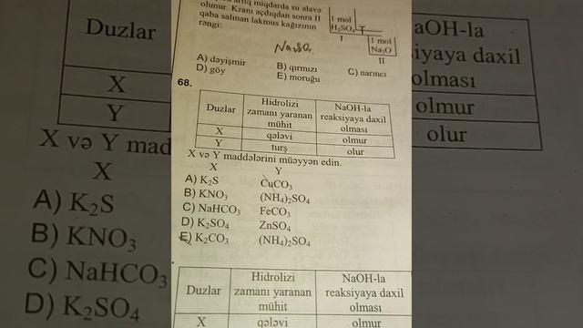 1-ci hissə kimya test toplusu / Duzların hidrolizi / səh 217 / 60-75 testlərin asan izahı смотреть онлайн