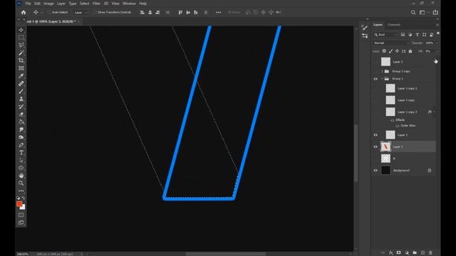 Tutorial | How to Make a Neon Stroke Logo Design - Adobe Photoshop CC 2021 смотреть онлайн
