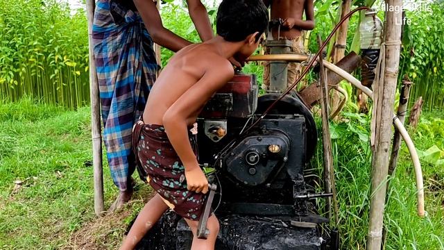 How To Start Chalo Machine.45 Years Old Antic Chalo Machine Startup By Village Crazy Boys. смотреть онлайн