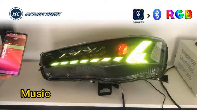 HCmotion RGB Colorful LED Headlights For Mitsubishi Lancer EVO X 2008-2017 смотреть онлайн