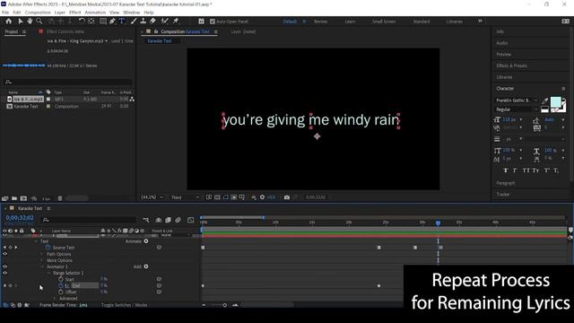 Easy Karaoke Text Animation Tutorial | Adobe After Effects CC | Step-by-Step Guide for Beginners смотреть онлайн