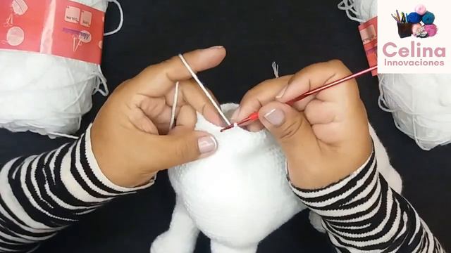 🖐BULL TERRIER AMIGURUMI🐾PERRITO TEJIDO 😊PASO A PASO TUTORIAL N°5 Celina Innovaciones Crochet