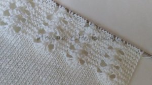 Узор спицами  Ажурные вертикальные дорожки из "Ракушек"