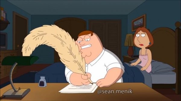 Peter Griffin writes the 501st Journal