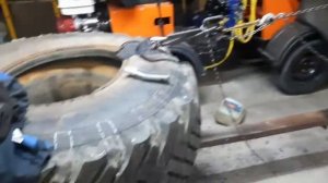 обдирка шины Ф-118а для вездехода