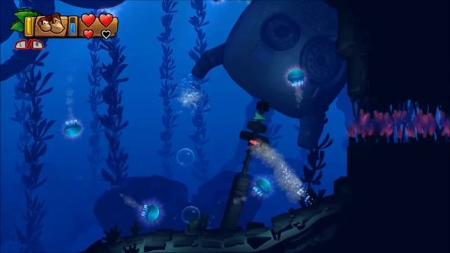 Donkey Kong Country: Tropical Freeze - 100% Walkthrough - 4-3 Amiss Abyss (Puzzle Pieces and KONG) смотреть онлайн