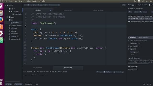 Dart Programming for Intermediates: Streams 01 смотреть онлайн