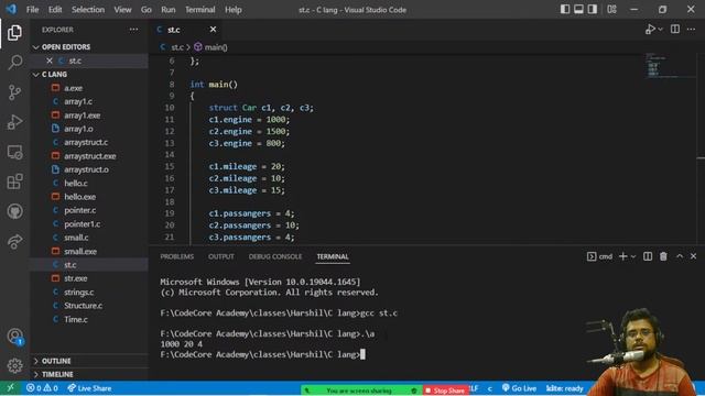 Part #1 Structure in C Language | Live class смотреть онлайн