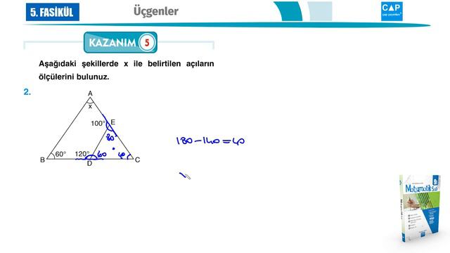 Üçgenler - Açılar Çap Yayınları 9.sınıf 5.fasikül Kazanım Test 5-6 смотреть онлайн