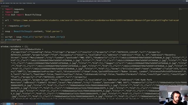Python Web Scraping: JSON in SCRIPT tags смотреть онлайн