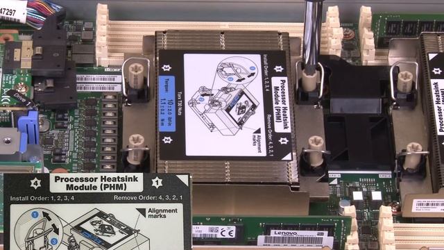 Lenovo ThinkSystem SD630 V2 installing a processor and heat sink смотреть онлайн
