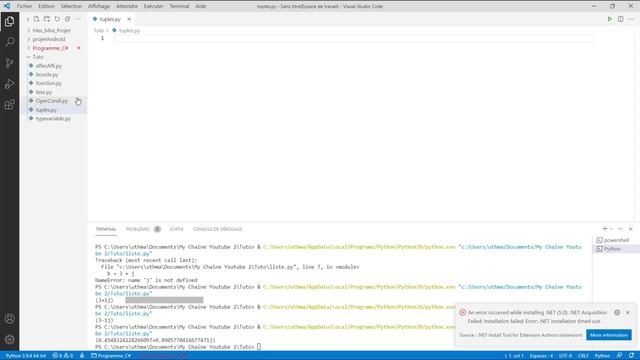 Python 8 # Les Tuples смотреть онлайн