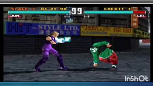 Jun used king,s moves Tekken 3 Game play (Mame Arcade version)