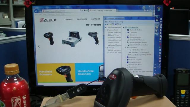 Z-3392BT connect to PC with ZEBEX DG-5X смотреть онлайн