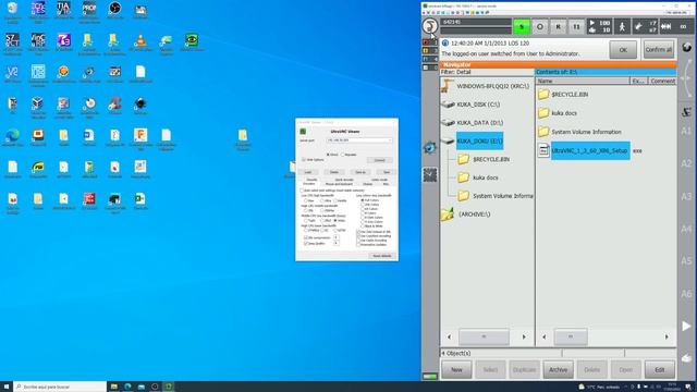 KUKA KRC4 remote desktop UltraVNC and Sharing files on network locations смотреть онлайн