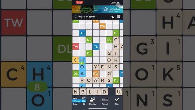 Scrabble/WordMaster Game 1 смотреть онлайн