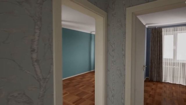 "Хрущевка" 3-комнатная, 61,8м2 смотреть онлайн